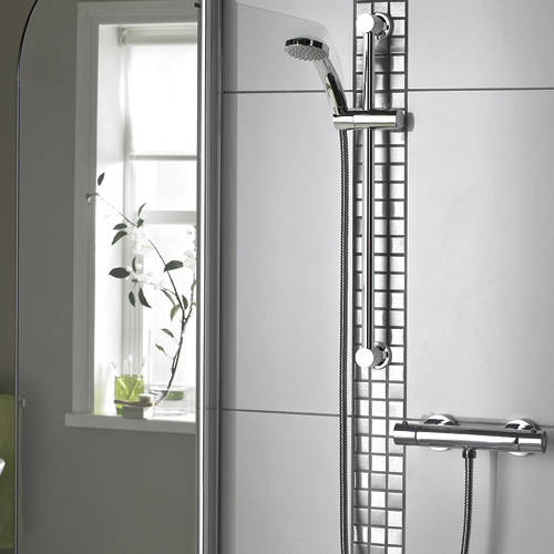 Additional image for Exposed Bar Shower Valve & Slide Rail Kit (Chrome).