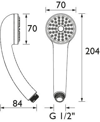 Additional image for Rub Clean Shower Handset (Chrome).