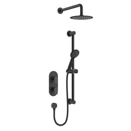 Additional image for Thermostatic Shower Package (Black).