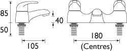 Additional image for Bath Filler Tap (Chrome).