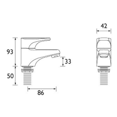 Additional image for Basin Taps (Pair, Chrome).