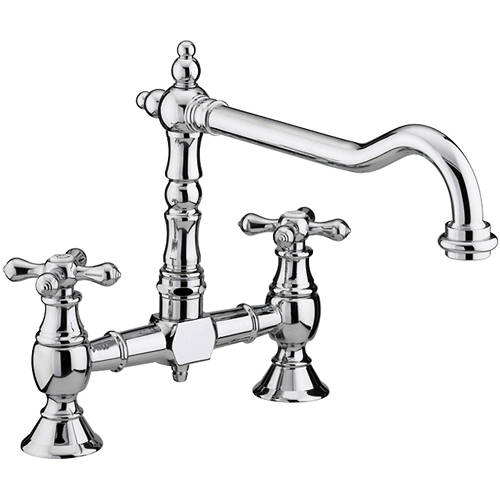 Additional image for Colonial Bridge Mixer Kitchen Tap (Chrome).