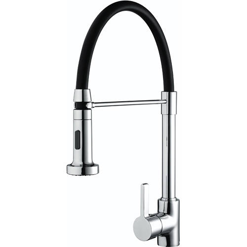 Additional image for Liquorice Pro Kitchen Tap With Pull Down Spray (Chrome).