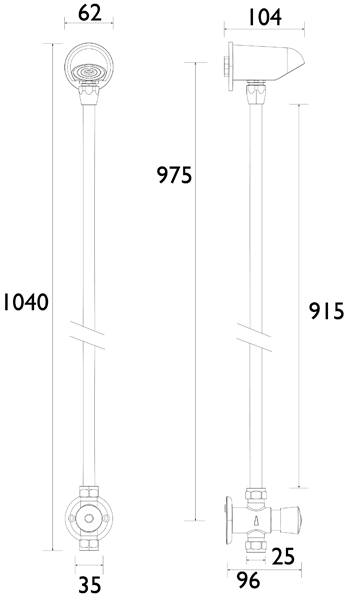 Additional image for Exposed Time Flow Shower With Rigid Riser & Head.