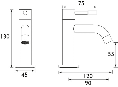 Additional image for Basin Taps (Pair, Black).