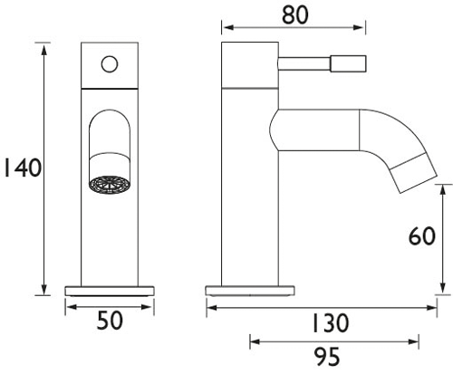 Additional image for Bath Taps (Pair, Black).