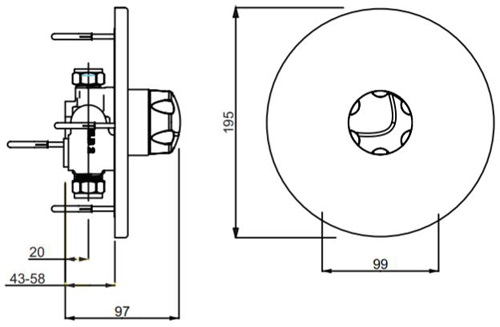 Additional image for Concealed Mini Shower Valve (TMV3).