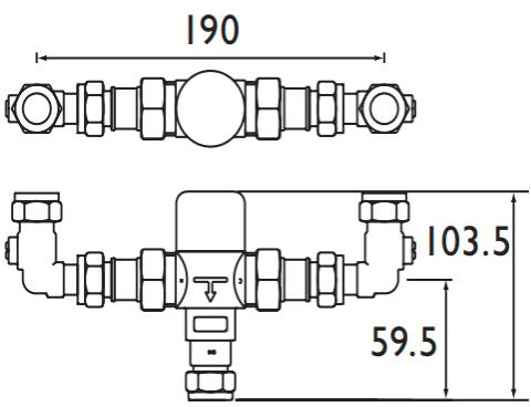 Additional image for Thermostatic Blending Valve With Isolation TMV3 (15mm)