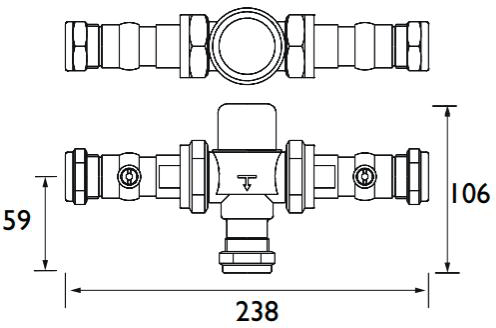 Additional image for Thermostatic Blending Valve With Isolation TMV3 (22mm)