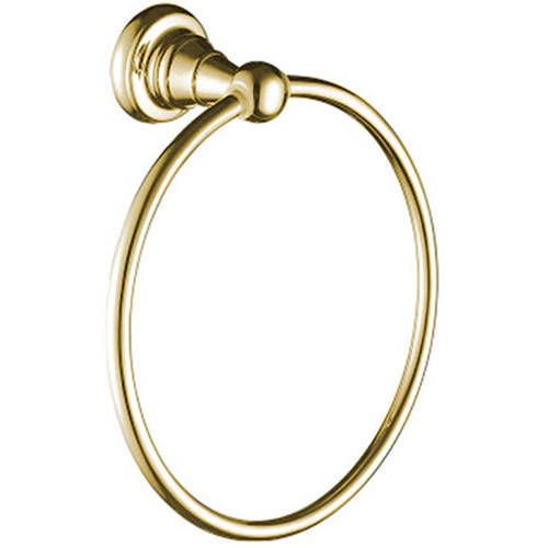 Additional image for Towel Ring (Gold).