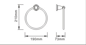 Additional image for Towel Ring (Gold).