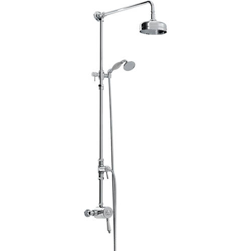 Additional image for Thermostatic Rigid Riser Kit With 2 Heads (Chrome).