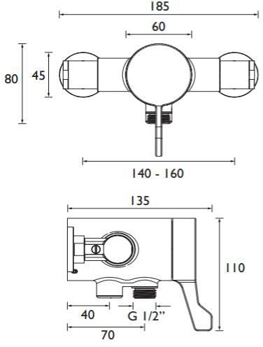Additional image for Exposed Shower Valve  With Lever Handle (TMV3).