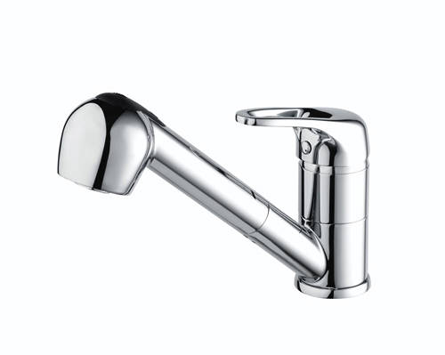 Additional image for Pear Kitchen Tap With Pull Out Spray (Chrome).