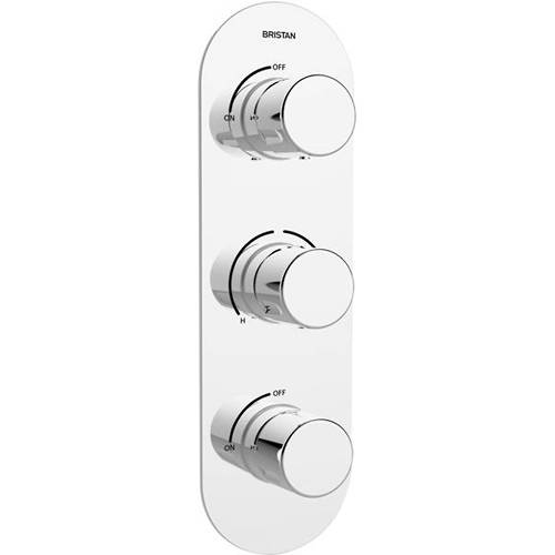 Additional image for Thermostatic Dual Shower Valve With 2 x Stopcocks CLEARANCE.