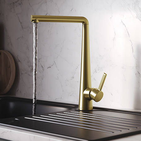 Additional image for Easyfit Mixer Kitchen Tap With Eco Start (Brushed Brass).