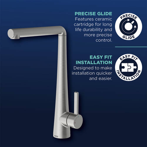 Additional image for Easyfit Mixer Kitchen Tap With Eco Start (Stainless Steel).