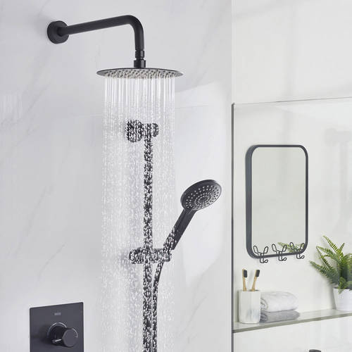 Additional image for Thermostatic Shower Package (Black).