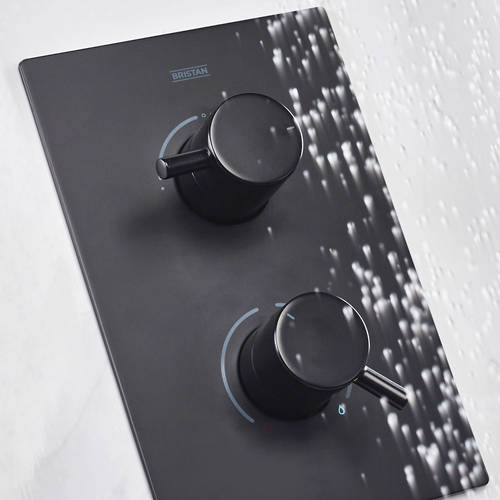 Additional image for Thermostatic Shower Package (Black).
