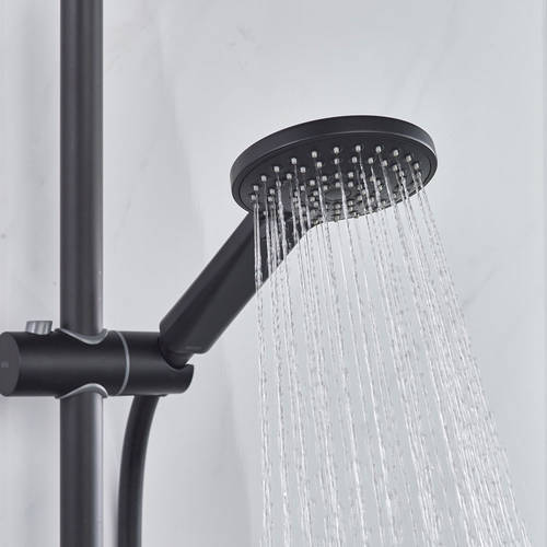 Additional image for Thermostatic Shower Package (Black).