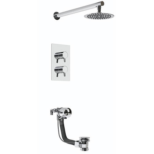 Additional image for Bath & Shower Pack With Round Head & Filler (Chrome).