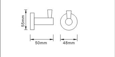 Additional image for Round Robe Hook (Chrome).