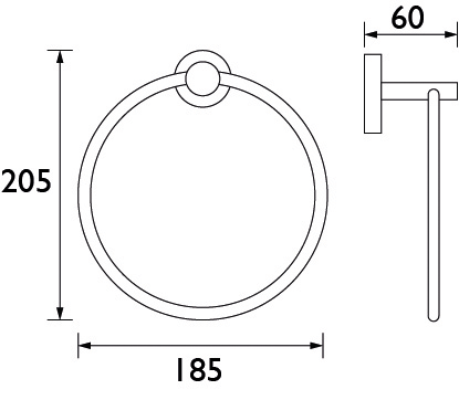 Additional image for Round Towel Ring (Chrome).