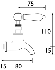 Additional image for 1/2" Bib Taps (Chrome).