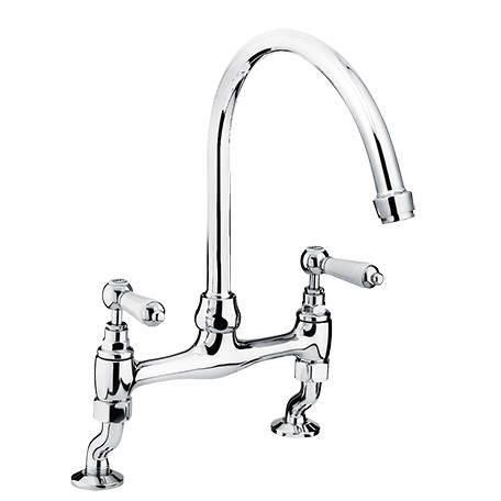 Additional image for Deck Mounted Kitchen Mixer Tap (Chrome).