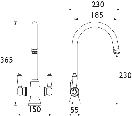 Additional image for Easy Fit Sink Mixer Kitchen Tap (Chrome).