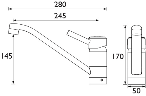 Additional image for Ruby Easy Fit Mixer Kitchen Tap (Chrome).