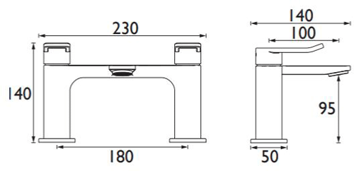 Additional image for Eco Basin Mixer & Bath Filler Tap Pack (Chrome).