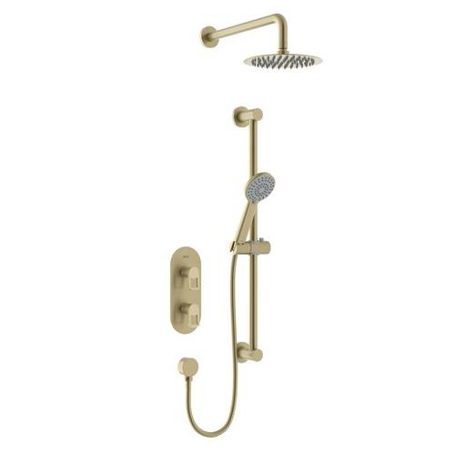 Additional image for Thermostatic Shower Package (Brushed Brass).