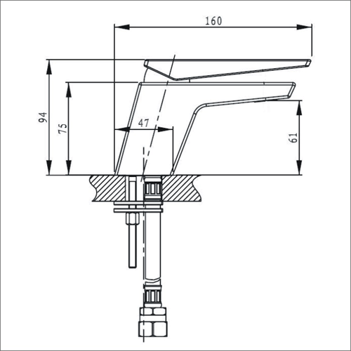 Additional image for Basin Mixer Tap With Clicker Waste (Chrome).