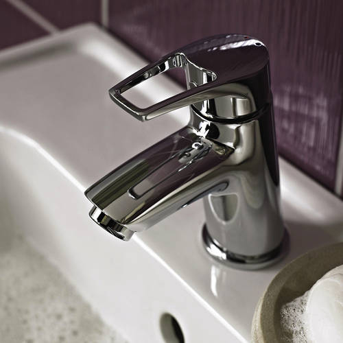 Additional image for Basin Mixer Tap With Clicker Waste (Chrome).