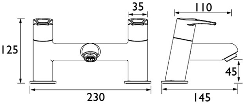 Additional image for Basin & Bath Filler Tap Pack (Chrome).