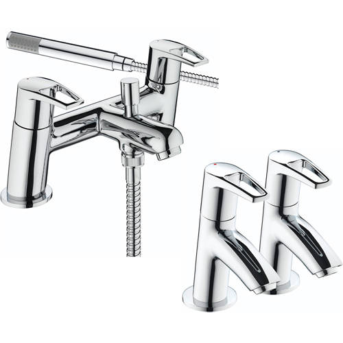Additional image for Basin Taps & Bath Shower Mixer Tap Pack (Chrome).