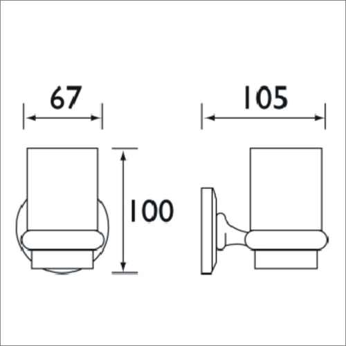 Additional image for Solo Double Tumbler & Holder (Chrome).