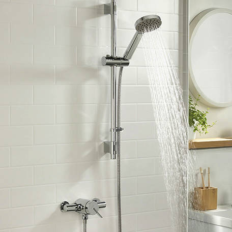 Additional image for Exposed Mini Shower Valve With Slide Rail Kit (Chrome).