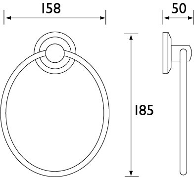 Additional image for Solo Towel Ring (Chrome).