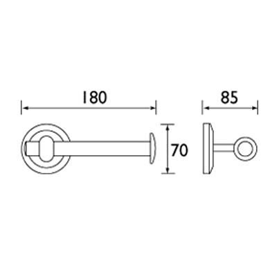 Additional image for Solo Single Toilet Roll Holder (Chrome).