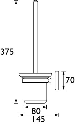 Additional image for Solo Toilet Brush & Holder (Chrome).