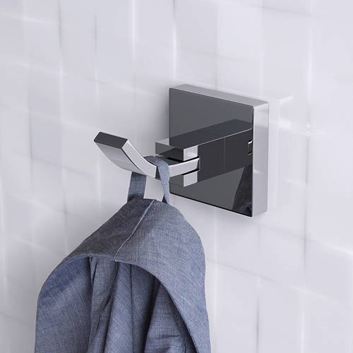 Additional image for Square Robe Hook (Chrome).