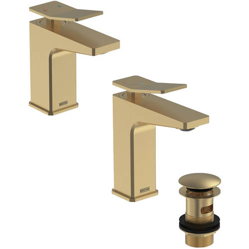 Additional image for Eco Basin Mixer & 1 Hole Bath Filler Tap Pack (Br Brass).