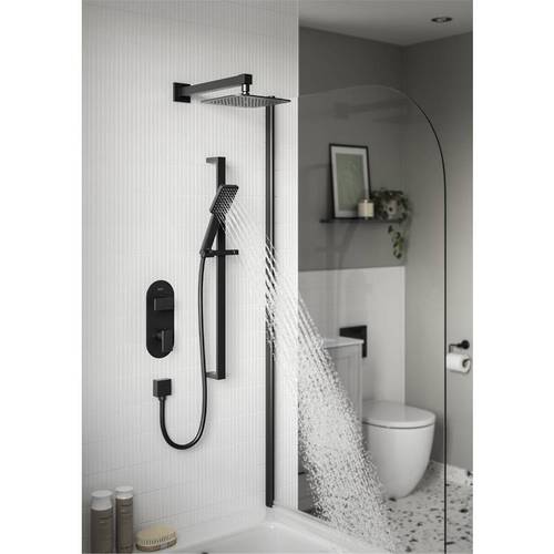 Additional image for Thermostatic Shower Package (Black).
