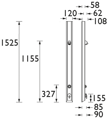 Additional image for Vandal Resistant Shower With Push Flow (TMV3).