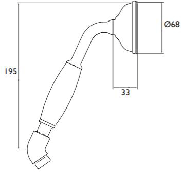 Additional image for Traditional Deluxe Shower Handset (Chrome).