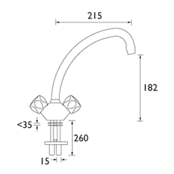 Additional image for Club Budget Sink Mixer Kitchen Tap (Chrome).