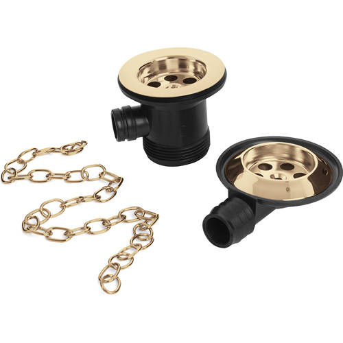 Additional image for Economy Bath Waste With ABS Plug (Gold).