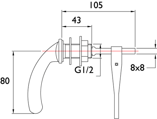 Additional image for Economy Cistern Lever (Chrome).